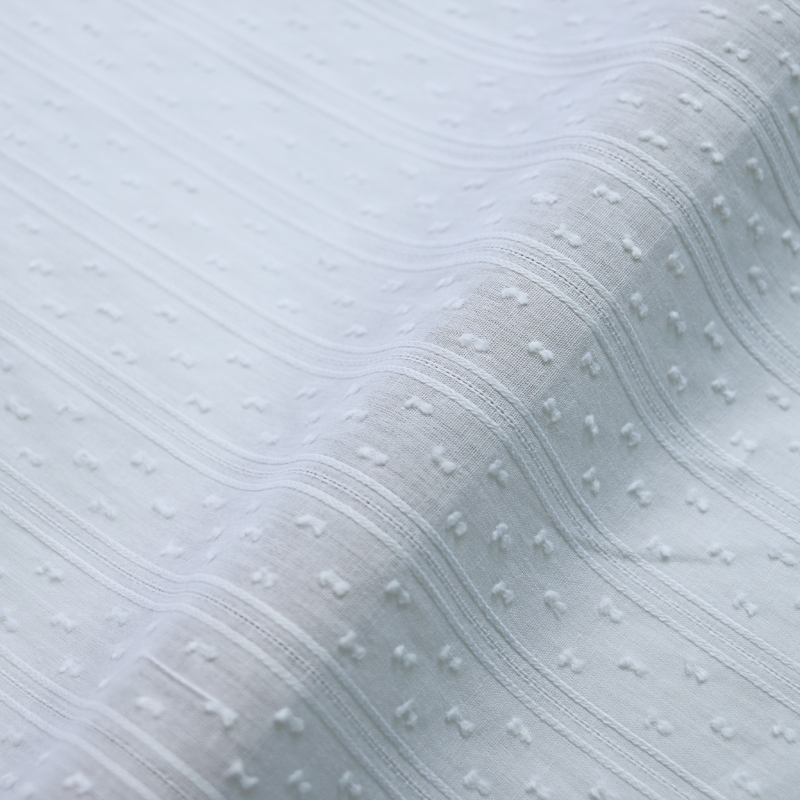 Baby Clothing Organic Cotton - 50cm*147cm White Cotton Jacquard Fabric For