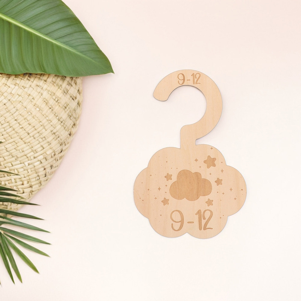 14Pcs Wooden Nursery Clothes D - Baby Clothing Wardrobe ulasan dan harga