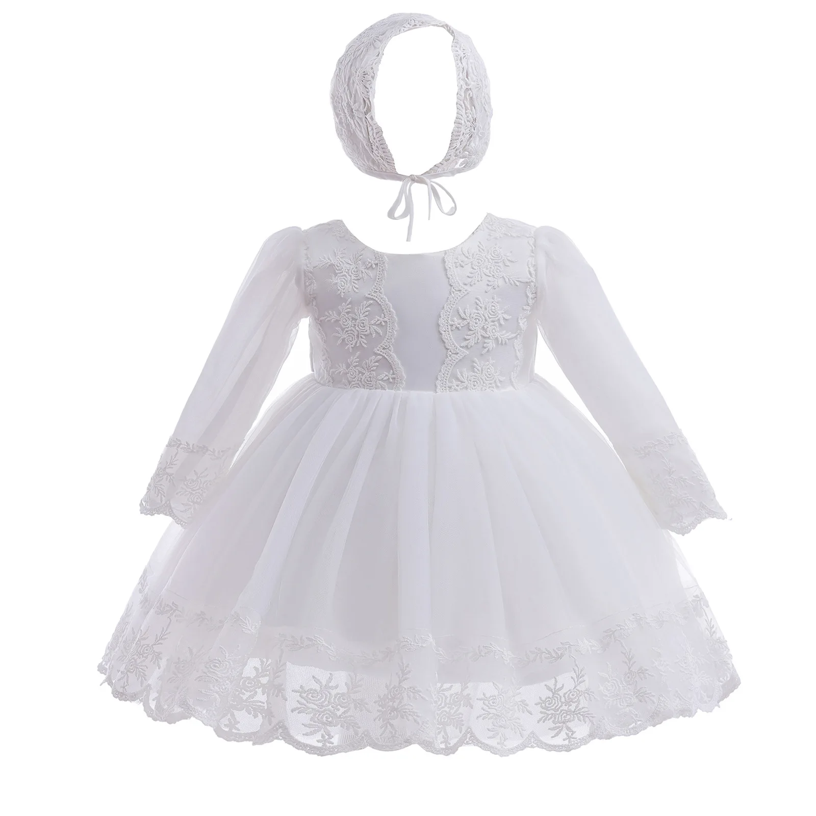 Baby Girl Dress White Embroide - Baby Clothing Yarn ulasan dan harga