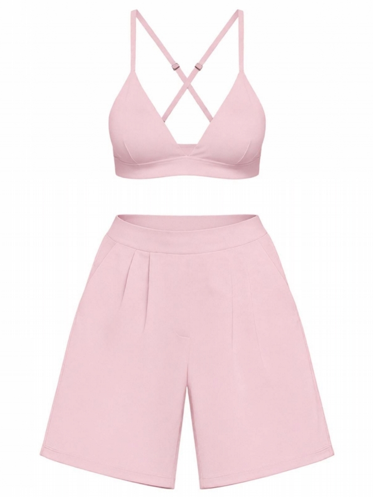2 Piece Women Quick-Dry Sports - Summer Short Set ulasan dan harga