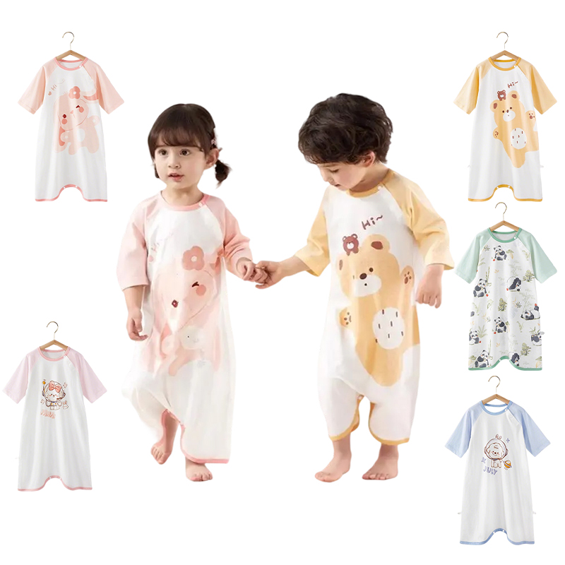 Summer Girl Boy Nightgown Cart - Baby Clothing Night ulasan dan harga