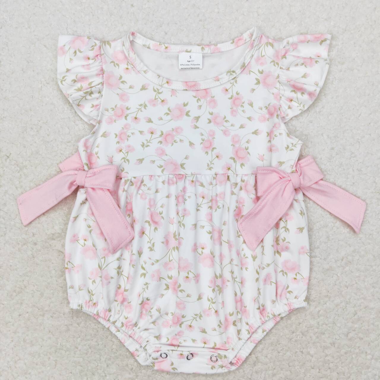 Infant girls pink floral Rompe - Baby Clothing Sale ulasan dan harga
