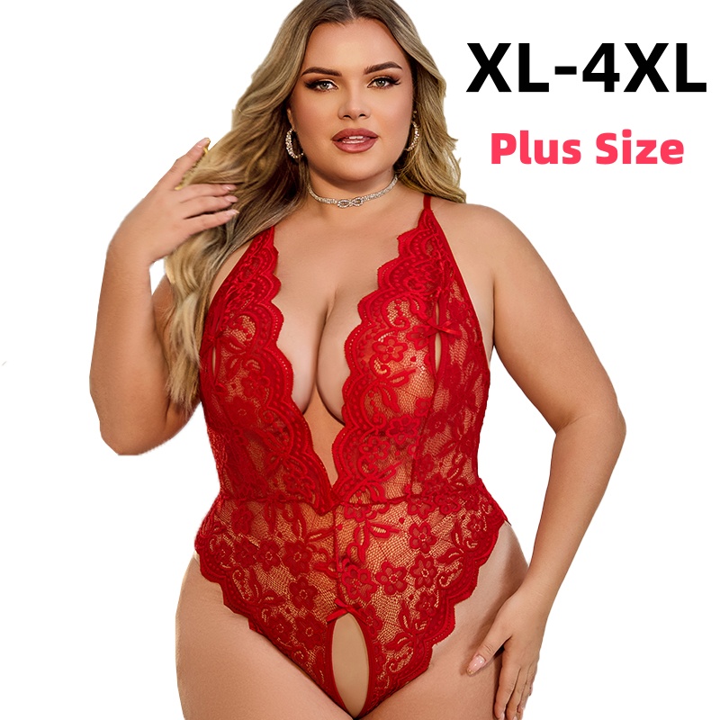 XL-4XL Crotchless Lace Bodysui - Baby Clothing Night ulasan dan harga