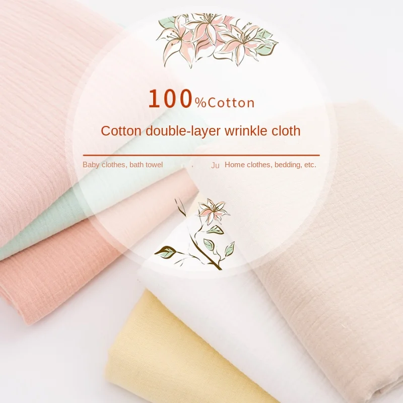 100% Cotton Double-layer Wrink - Baby Clothing Organic Cotton ulasan dan harga