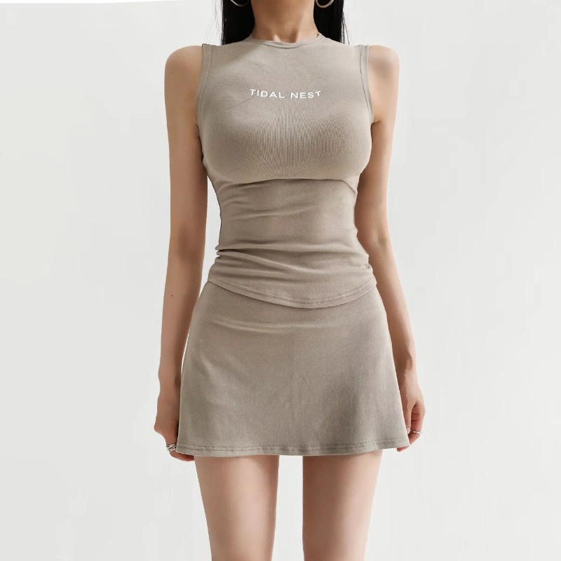 New Letter Printed Round Neck  - Summer Short Set ulasan dan harga